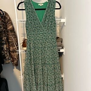 Max Studio Teal Floral Midi Dress